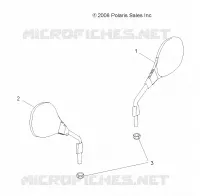 RETROVISEURS   A09ZX85FS/CFS (49ATVMIRRORS09SP500TR) pour Polaris SPORTSMAN XP EPS 850 INTL de 2009