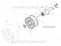 ROUES, FRONT and HUB   A09ZX85FS/CFS (49ATVROUEFRT09SPXP850I) pour Polaris SPORTSMAN XP EPS 850 INTL de 2009