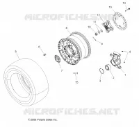 ROUES, REAR and HUB   A09ZX85FS/CFS (49ATVROUEREAR09SPXP850I) pour Polaris SPORTSMAN XP EPS 850 INTL de 2009