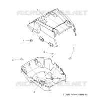 SUPPORT PHARE   A09ZX85FS/CFS (49ATVPHARE09SPXP550) pour Polaris SPORTSMAN XP EPS 850 INTL de 2009