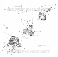 SYSTÈME DE TRANSMISSION, PONT PRINCIPAL   A09ZX85FS/CFS (49ATVPONT09SPXP550) pour Polaris SPORTSMAN XP EPS 850 INTL de 2009