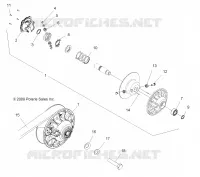 SYSTÈME DE TRANSMISSION, SECONDARY CLUTCH   A09ZX85FS/CFS (49ATVCLUTCHDRIVEN09SPXP850) pour Polaris SPORTSMAN XP EPS 850 INTL de 2009