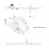 SYSTÈME DE TRANSMISSION, SUPPORT PONT, FRONT   A09ZX85FS/CFS (49ATVPONTMTG09SPXP550) pour Polaris SPORTSMAN XP EPS 850 INTL de 2009