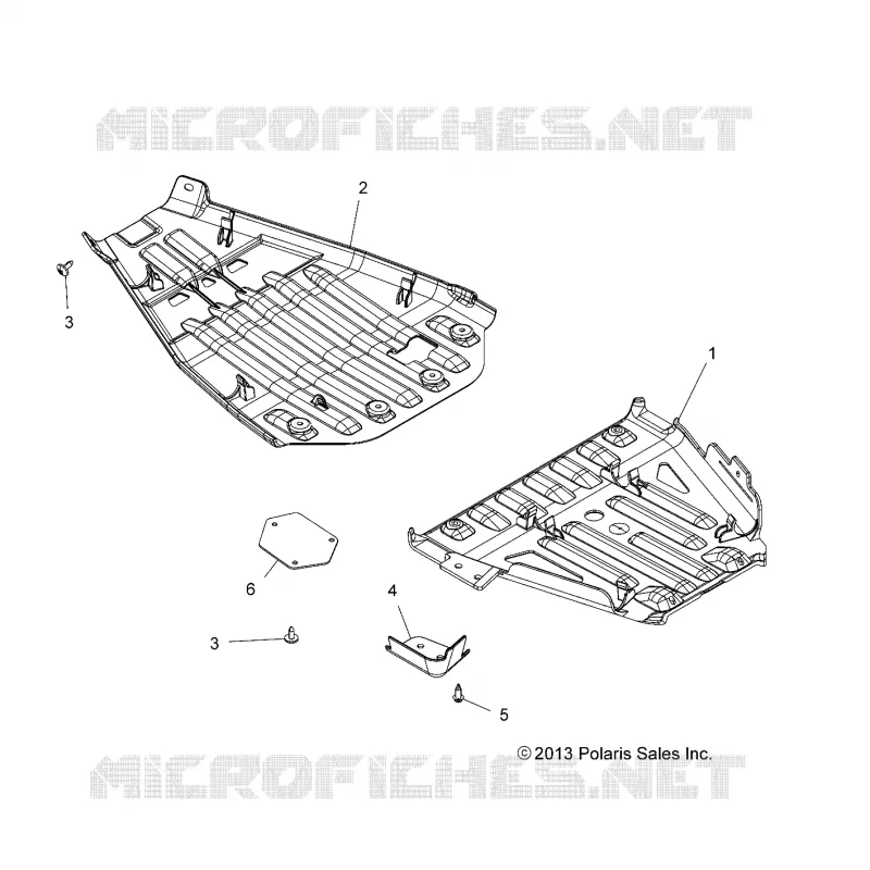 BODY, SKID PLATES - A18SYE95BU  Polaris SPORTSMAN 1000 2018 SPORTSMAN XP TOURING 1000  SPORTSMAN TOURING 1000