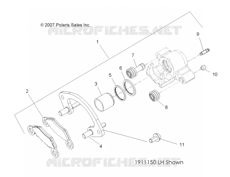 FREINS, FRONT CALIPER - A18SYE95BU  Polaris SPORTSMAN 1000 2018 SPORTSMAN XP TOURING 1000  SPORTSMAN TOURING 1000
