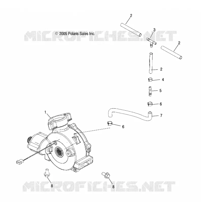 PONT AVANT, MOUNTING - A06LB27FA/LD27FB (4999206689920668D01) Polaris ATV autre 2006 HAWKEYE 2X4/4X4 INTERNATIONAL  HAWKEYE 2X4/4X4 INTERNATIONAL - A06LB27FA
