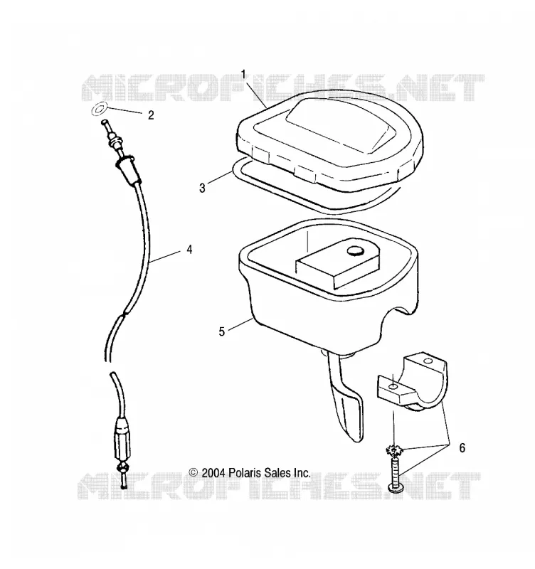 INSTRUMENTS-ACCELERATEUR ASM/CABLE - A05CB32AA (4994889488B07) Polaris ATV 330 2005 MAGNUM 330 2X4  MAGNUM 330 2X4 - A05CB32AA