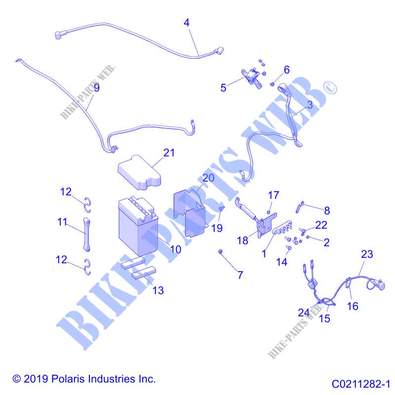 BATTERIE   A20SJE57AX (C0211282 1) pour Polaris SPORTSMAN TOURING 570 SP PREMIUM de 2020