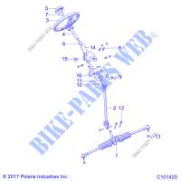 DIRECTION   A20HZB15A1/A2/B1/B2 (101420) pour Polaris RANGER 150 de 2020