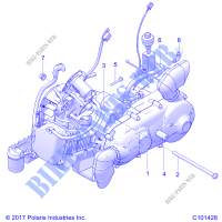 ENGINE, ENGINE AND SUPPORT TRANSMISSION   A20HZB15A1/A2/B1/B2 (C101428) pour Polaris RANGER 150 de 2020