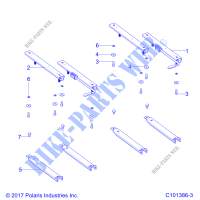 SIEGE SLIDERS   A20HZB15A1/A2/B1/B2 (C101386 3) pour Polaris RANGER 150 de 2020
