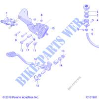 BRAKES, BRAKE PEDAL AND MAITRE CYLINDRE   A20SXZ95AG (C101981) pour Polaris SPORTSMAN 1000 XP 48