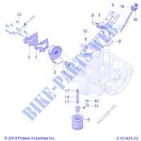 MOTEUR, OIL SYSTEM   A20SXZ95AG (C101431 23) pour Polaris SPORTSMAN 1000 XP 48