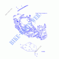 CHASSIS, CHASSIS AND SKID PLATE   A19DBA50A5 (101262) pour Polaris ACE 500 SOHC de 2019