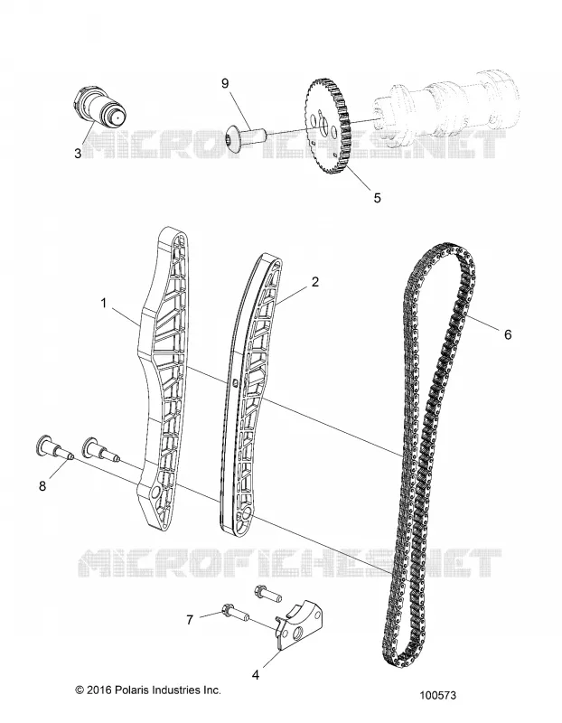 CHAINE DE DISTRIBUTION AND SPROCKET - A19DBA50A5  Polaris ACE 500 2019 ACE 500 SOHC  ACE 500 SOHC