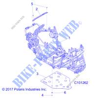 CHASSIS, CHASSIS AND SKID PLATE   A19DAE57D5 (C101262) pour Polaris ACE 570 EFI EPS HD de 2019