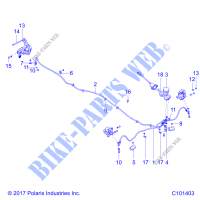 DURITES DE FREIN AND MASTER CYLINDER   A19HZA15N1/N7 (C101403) pour Polaris ATV RGR 150 EFI  de 2019