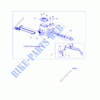 BRAKES, FRONT BRAKE LEVER AND MAITRE CYLINDRE (TO 3/12/2018)   A19SDA57R1/SDE57R1 (100932) pour Polaris SPORTSMAN 570 TOURING EPS de 2019