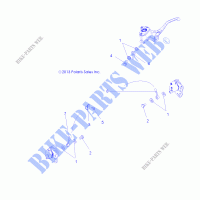 FREIN AVANT BRAKE LINES   A19SWS57C1/C2 (49ATVBRAKELINE14SP570F) pour Polaris SPORTSMAN X2 570 EPS de 2019