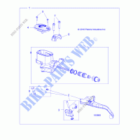 BRAKES, FRONT BRAKE LEVER AND MAITRE CYLINDRE (FROM 3/12/2018)   A18SDA57F1/SDE57F1  pour Polaris 	SPORTSMAN 570 TOURING EPS EU de 2018