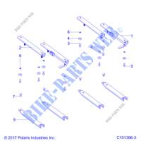 SIEGE SLIDERS   A18HZA15B4 (C101386 3) pour Polaris RGR 150 EFI de 2018