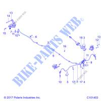DURITES DE FREIN AND MASTER CYLINDER   A18HZA15N4 (C101403) pour Polaris RGR 150 EFI de 2018
