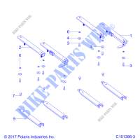 SIEGE SLIDERS   A18HZA15N4 (C101386 3) pour Polaris RGR 150 EFI de 2018
