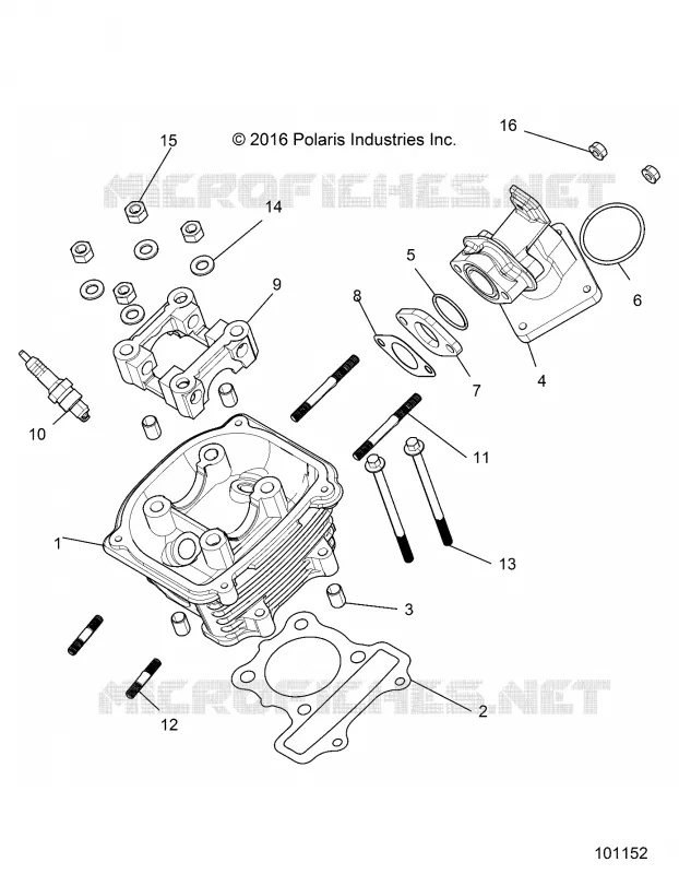CYLINDRE HEAD ASM. - A17HAA15A7/B7  Polaris ACE 150 2017 ACE 150  ACE 150
