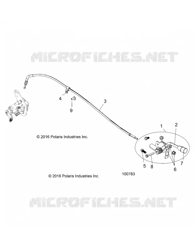 FREIN DE PARKING BRAKE HANDLE - A17HAA15A7/B7 (100783) Polaris ACE 150 2017 ACE 150  ACE 150
