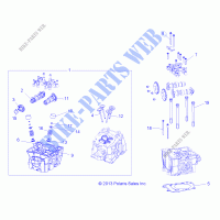 CYLINDRE HEAD, CAMS AND VALVES   R20CCA57A1/A7 (49RGRCYLINDERHD14570) pour Polaris RANGER 570, FULL SIZE de 2020