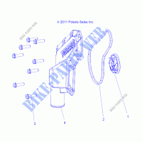 MOTEUR, WATERPUMP IMPELLER AND COVER   R20MAA50B1/B7 (49RGRWATERPUMP12RZR570) pour Polaris RANGER 500 de 2020