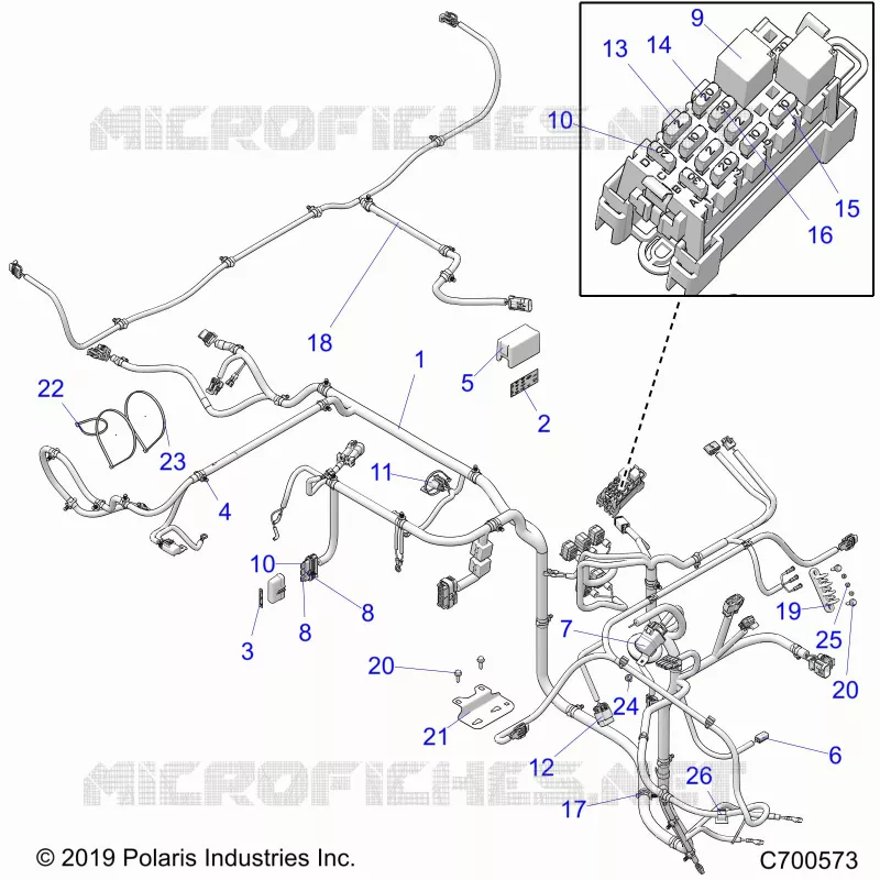 FAISCEAU ELECTRIQUEES - R20MAAE4G8/G9 (C700573) Polaris RANGER ELECTRIC 2020 RANGER EV  RANGER EV