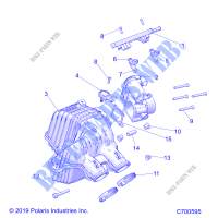 ENGINE, PRISE D'AIR MANIFOLD   R20TAA99A1/A7/B1/B7/E99A1/A7/A9/AM/AS/AZ/B1/B7/B9/BM/BS/BZ (C700595) pour Polaris RANGER 1000 FULL SIZE de 2020