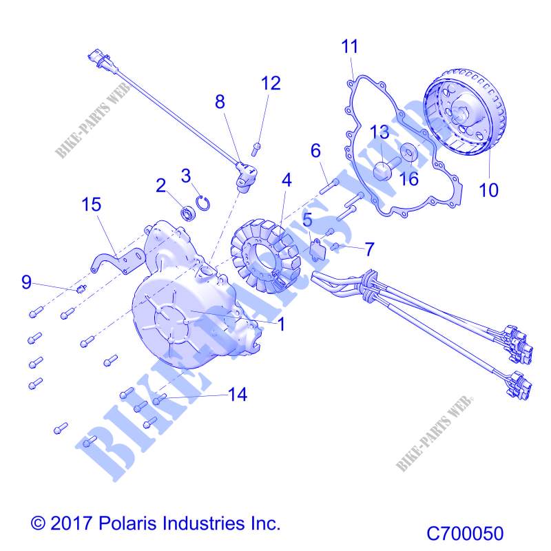 ENGINE, STATOR AND VOLANT MOTEUR   R20TAA99A1/A7/B1/B7/E99A1/A7/A9/AM/AS/AZ/B1/B7/B9/BM/BS/BZ (C700050) pour Polaris RANGER 1000 FULL SIZE de 2020