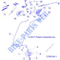 CARROSSERIE   ENSEMBLE ESSUI GLACE   R20RRU99A9/AA/AF/AP/AX (C700124 1) pour Polaris RANGER XP 1000 EPS NORTHSTAR de 2020