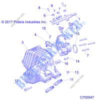 ENGINE, PRISE D'AIR MANIFOLD   R20RRU99A9/AA/AF/AP/AX (C700047) pour Polaris RANGER XP 1000 EPS NORTHSTAR de 2020