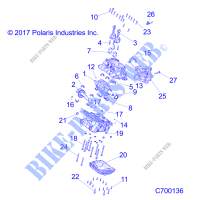 CARTERS MOTEUR AND CRANKSHAFT   G20G4P99AX/LX (C700136) pour Polaris GENERAL 1000 4 SEAT de 2020