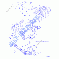 ECHAPPEMENT SYSTEM   G20G4P99AX/LX (701758) pour Polaris GENERAL 1000 4 SEAT de 2020