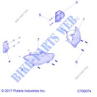 PHARES AND TAILLIGHTS   R20RSF99AV/BV (C700074) pour Polaris RANGER CREW XP 1000 EPS TEXAS CA de 2020