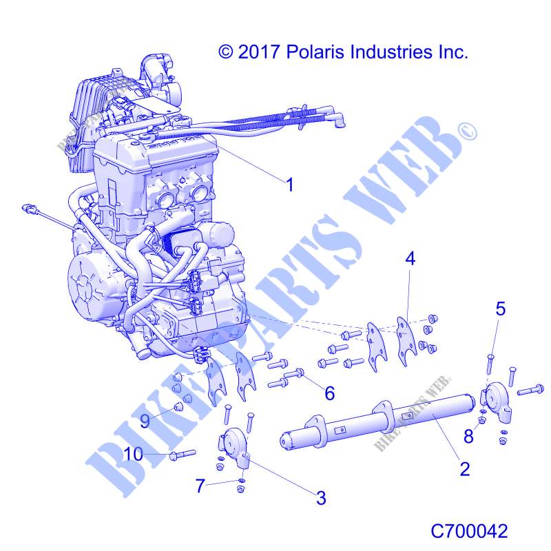 MOTEUR, MOUNTING   R20RSF99AV/BV (C700042) pour Polaris RANGER CREW XP 1000 EPS TEXAS CA de 2020