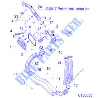 ENGINE, PRISE D'AIR SYSTEM   R20RRF99AV/BV (C700055) pour Polaris RANGER 1000 EPS TEXAS EDITION de 2020
