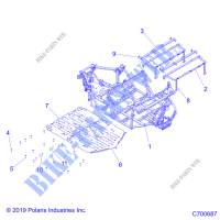 CHASSIS, CHASSIS   R20T6U99AM (C700687) pour Polaris RANGER CREW 1000 FULLSIZE EPS de 2020