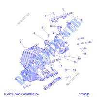 ENGINE, PRISE D'AIR MANIFOLD   R20T6U99AM (C700595) pour Polaris RANGER CREW 1000 FULLSIZE EPS de 2020