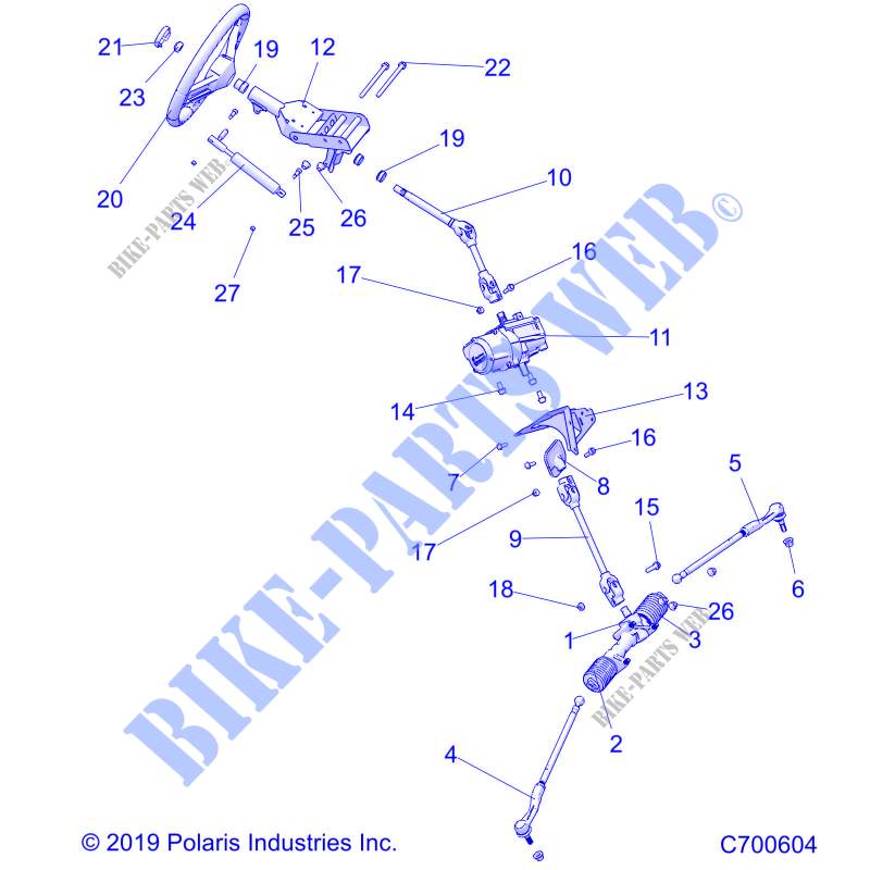 DIRECTION   R20T6U99AM (C700604) pour Polaris RANGER CREW 1000 FULLSIZE EPS de 2020