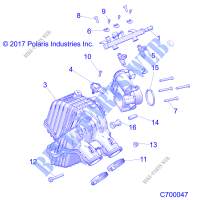 ENGINE, PRISE D'AIR MANIFOLD    R20RSM99AL (C700047) pour Polaris RANGER CREW XP 1000 EPS MUD de 2020
