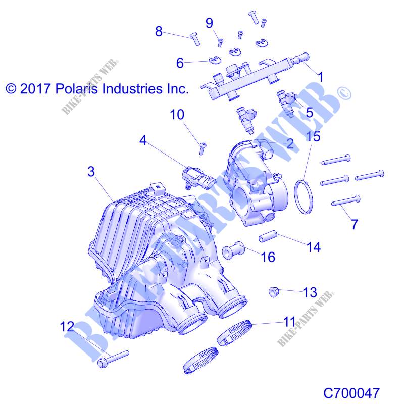 ENGINE, PRISE D'AIR MANIFOLD   R20RSB99/A/B (C700047) pour Polaris RANGER 1000 CREW BC FACTORY CHOICE 49/50S de 2020