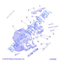 ENGINE, PRISE D'AIR MANIFOLD   R20T6A99A1/E99A9/AM (C700595) pour Polaris RANGER XP 1000 EPS CREW FS de 2020