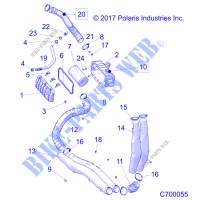 ENGINE, PRISE D'AIR SYSTEM   R20RRU99/A/B (C700055) pour Polaris RANGER 1000 NORTHSTAR FACTORY CHOICE 49S & 50S de 2020