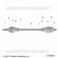 SYSTEME DE TRANSMISSION, FRONT HALF SHAFT - R20RRED4F1/N1/SD4C1 (C700034)  900 polaris-tout-terrain-atv-quad 2020 RANGER 902D EU/TRACTOR 107458