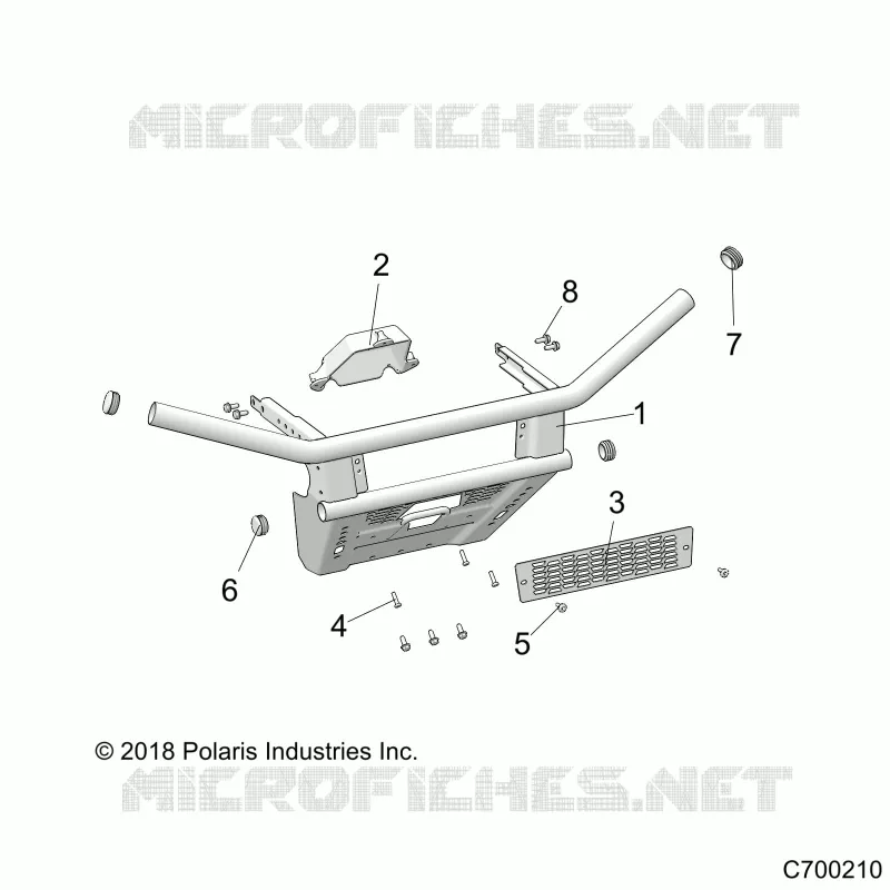 PARE CHOCS - R19RMA50B4/B1 (C700210) Polaris RANGER 500 2019 RANGER 500  RANGER 500